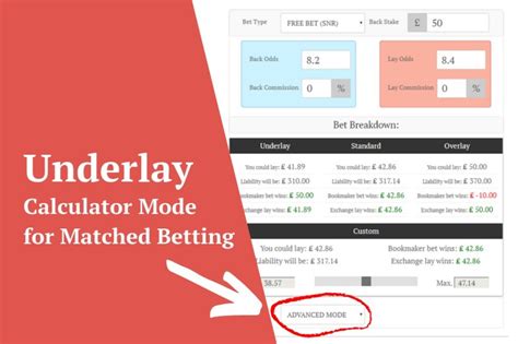 matched betting best odds - underlay calculator matched betting.